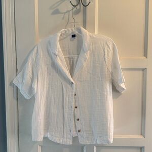 Old Navy White Casual Shirt